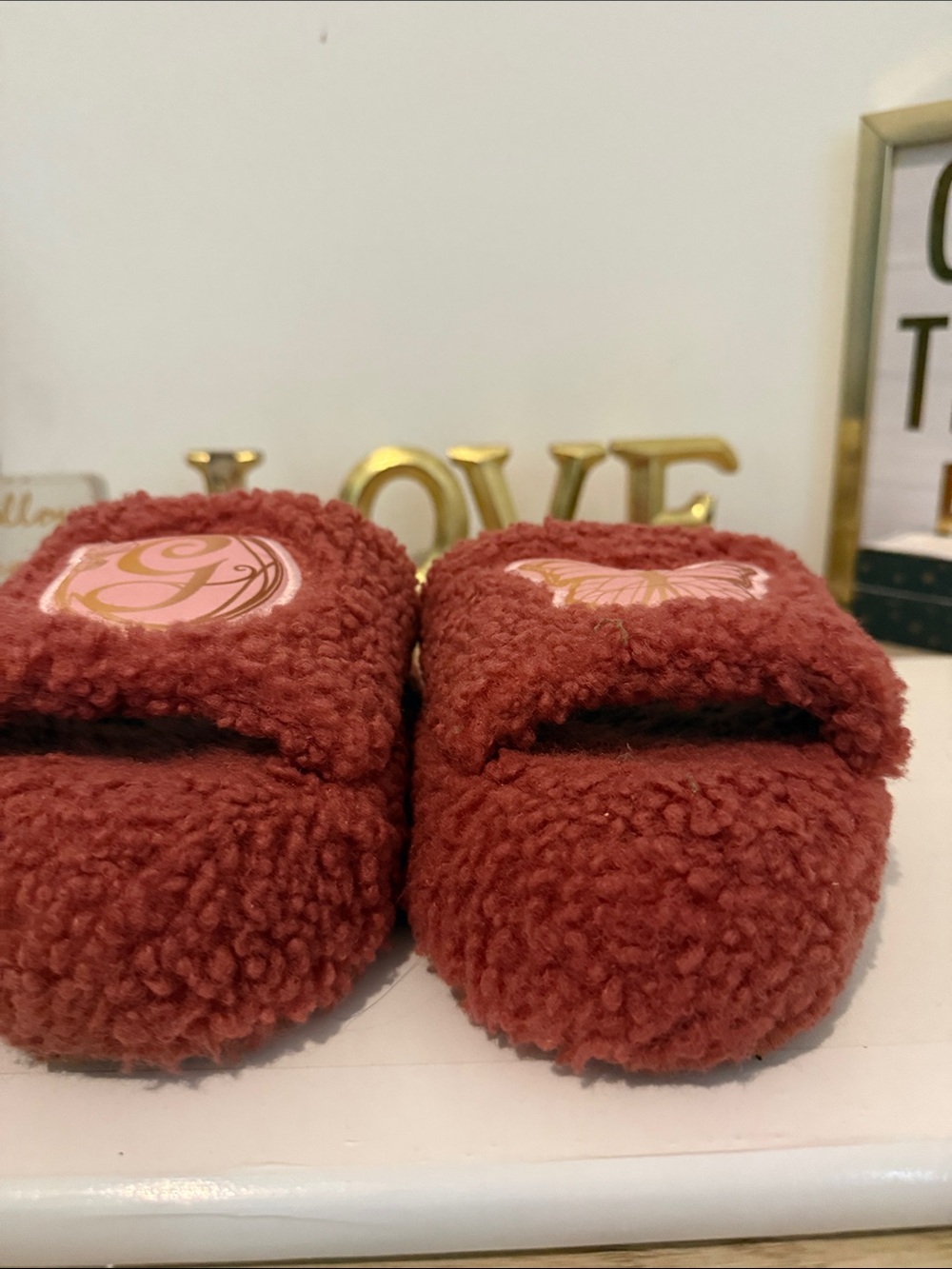 Wicked Cozy Shearling Slide Slippers - Rust - Picture 2 of 4